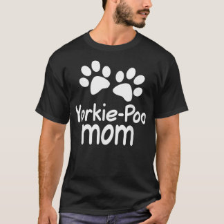 T-shirt YorkiePoo Maman Empreinte de patte Animal de compa