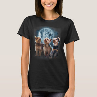 T-shirt Yorkies hurlant à la Chemise Lune - Yorkie Chemise