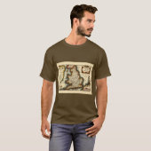 T-shirt Yorkshire Comté Angleterre Ancien Atlas Antiquaire (Devant entier)