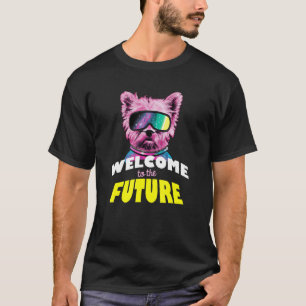 T-shirt Yorkshire Futuriste Chien Cool Yorkie Hommes Femme