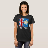 T-shirt Yorkshire Roots & British Cultivé Idée Avec Rose D (Devant entier)