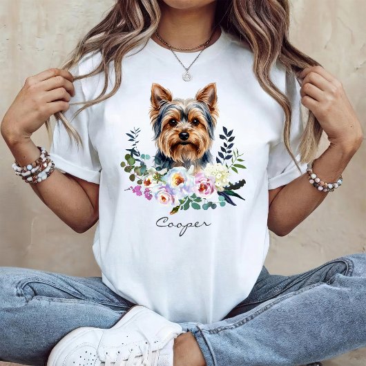 T-shirt Yorkshire Terrier aquarelle