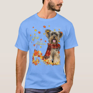 T-shirt Yorkshire Terrier Bonjour Automne Pour Amoureux de