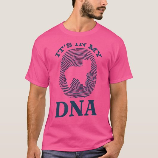 T-shirt Yorkshire Terrier C`est dans mon ADN empreintes di (Devant)