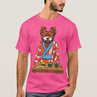T-shirt Yorkshire Terrier Chien Kimono Kawaii Japonais Foo