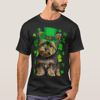 T-shirt Yorkshire Terrier Chien Shamrock Jour de la Saint 