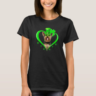 T-shirt Yorkshire Terrier Chien St Patrick Day Shamrock Co