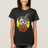 T-shirt Yorkshire Terrier Citrouille Tee effrayant Hallowe (Devant)