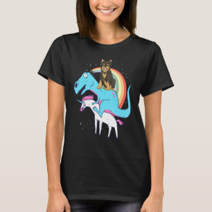 T-shirt Yorkshire Terrier Dinosaur équitation Unicorn Enfa