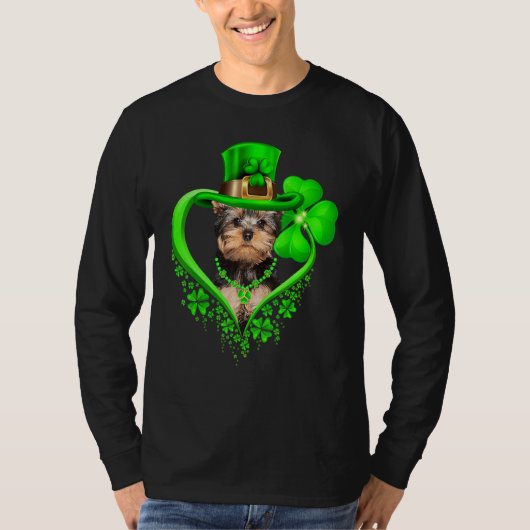 T-shirt Yorkshire Terrier Dog St Patricks Day Lover Irish  (Devant)