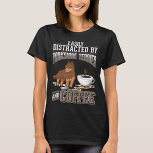 T-shirt Yorkshire Terrier Et Café Yorkie