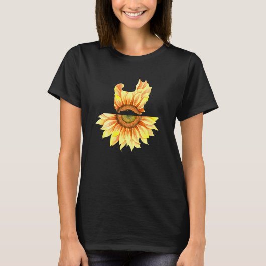 T-shirt Yorkshire Terrier femmes de tournesol (Devant)