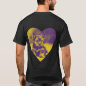 T-shirt Yorkshire Terrier Heart (Dos)