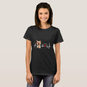 T-shirt Yorkshire Terrier Heart Line Chien (Devant entier)