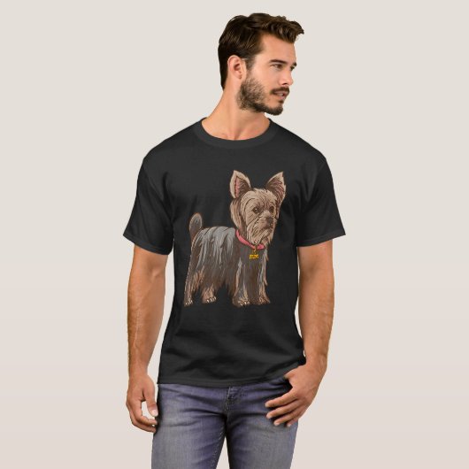 T-shirt Yorkshire Terrier - Identification de chien - Chie (Devant entier)