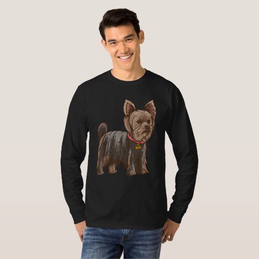 T-shirt Yorkshire Terrier - Identification de chien - Chie (Devant entier)