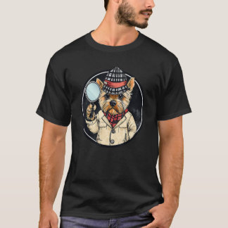 T-shirt Yorkshire Terrier Inspecteur Funny Chien Mystère