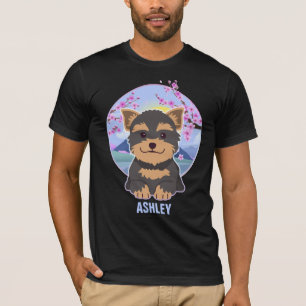 T-shirt Yorkshire Terrier Kawaii Cute Cadeau chien animal