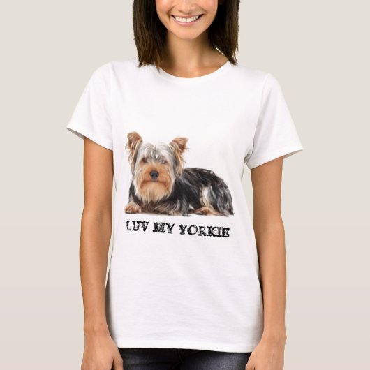 T-SHIRT YORKSHIRE TERRIER LUV MON YORKIE (Devant)