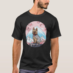 T-shirt Yorkshire Terrier Mont Fuji Funny Chien Landmark