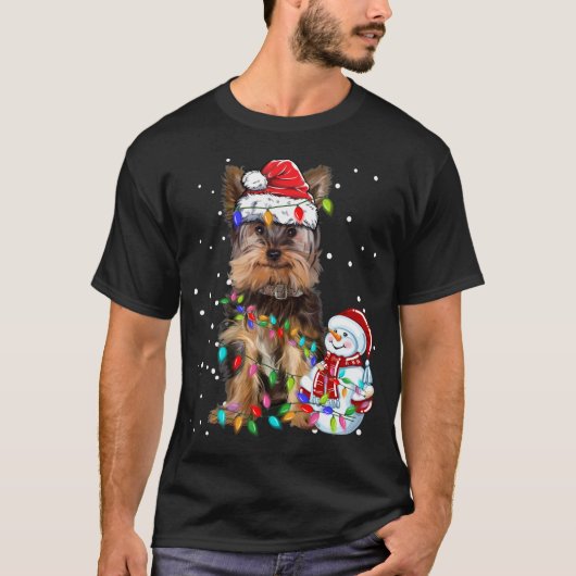 T-shirt Yorkshire Terrier Noël Noël Noël Noël Noël Noël No (Devant)