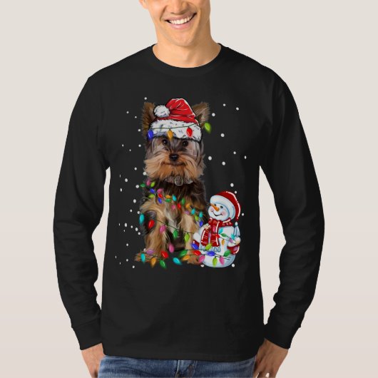 T-shirt Yorkshire Terrier Noël Noël Noël Noël Noël Noël No (Devant)