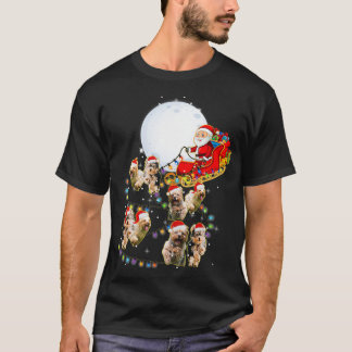 T-shirt Yorkshire Terrier Noël Père Noël Sleigh Funny Chie