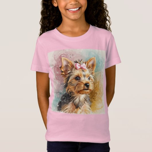 T-Shirt Yorkshire Terrier par Natasha Us (Devant)