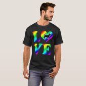T-shirt Yorkshire Terrier Pride Rainbow Love (Devant entier)