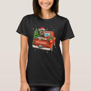 T-shirt Yorkshire Terrier Ride Red Truck