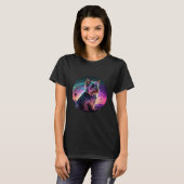 T-shirt Yorkshire Terrier Synthwave 80s Retrowave Aestheti (Devant entier)