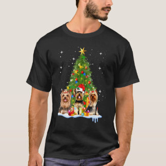 T-shirt Yorkshire Terrier Tree Joyeux Noël