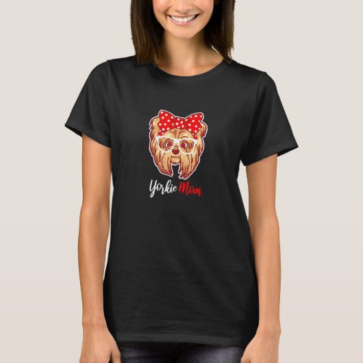 T-shirt Yorkshire Terrier Yorkie Maman (Devant)
