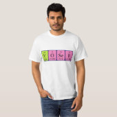 T-shirt Yosef nom de la table périodique (Devant entier)