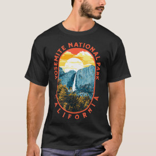 T-shirt Yosemite Falls - National Park California Retro 