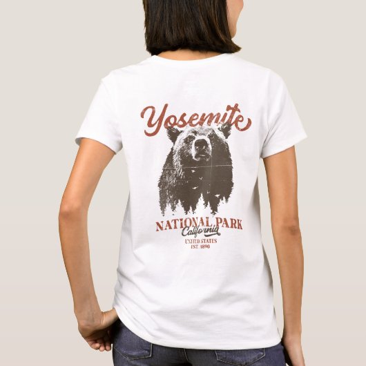 T-shirt Yosemite Grizzly Bear California National Park (Dos)