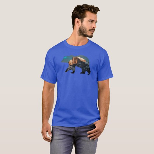 T-shirt Yosemite Half Dome Bear Oversized (Devant entier)