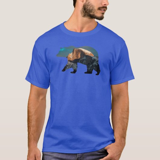 T-shirt Yosemite Half Dome Bear Oversized (Devant)