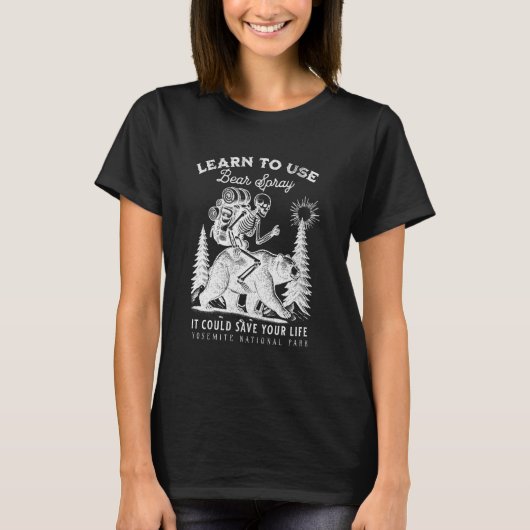 T-shirt Yosemite Parc national Bear Spray Funny Randonnée  (Devant)
