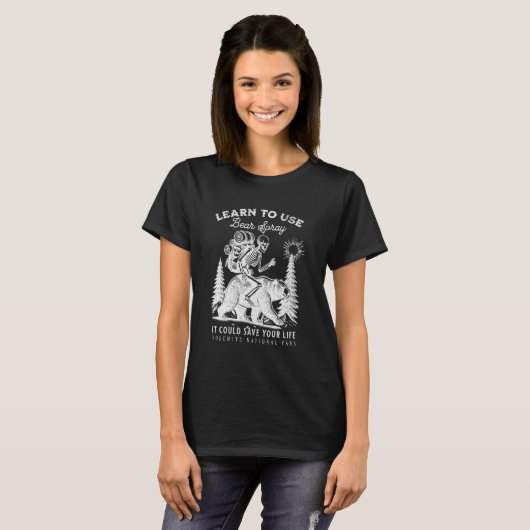 T-shirt Yosemite Parc national Bear Spray Funny Randonnée (Devant entier)