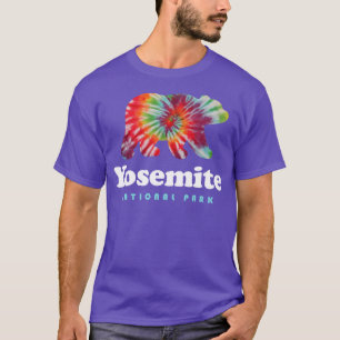 T-shirt Yosemite Parc National Bear Tie Dye California