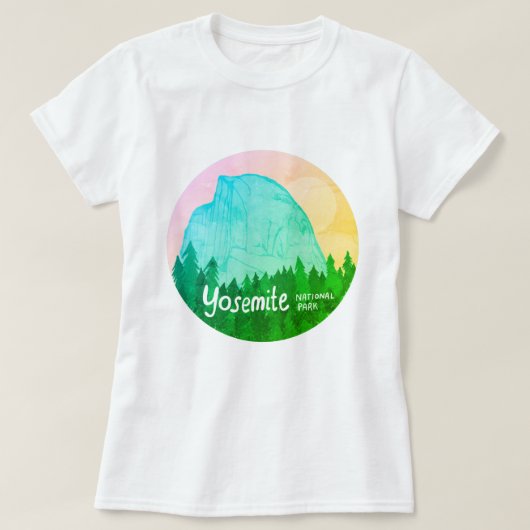 T-shirt Yosemite Parc National Demi Dôme texturé (Design devant)