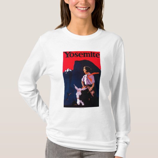T-shirt Yosemite PosterYosemite vintage, CA (Devant)