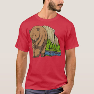 T-shirt Yosimite Ours Animaux Alimentation Drôle Femmes Vi