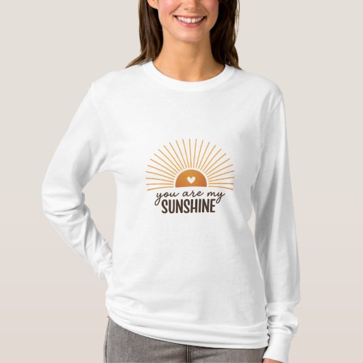 T-shirt You Are My Sunshine Sunburst Design | Modern Boho (Devant)