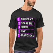T-shirt You Can't E Me I Have Five Grandsons Funny Grandma (Devant)