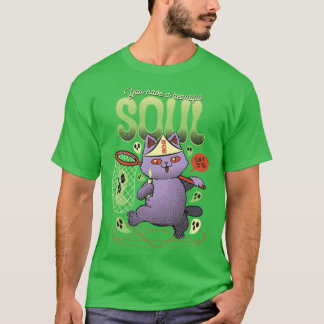 T-shirt You Have A Beautiful Soul Give It To Me Purple Cat