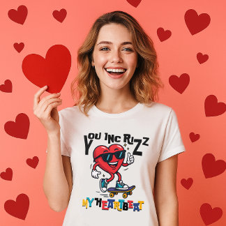 T-shirt You Inc Rizz my Heartbeat - Cute skateboard heart