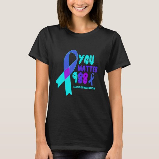 T-shirt You Matter 988 Suicide Prevention Awareness Rainbo (Devant)