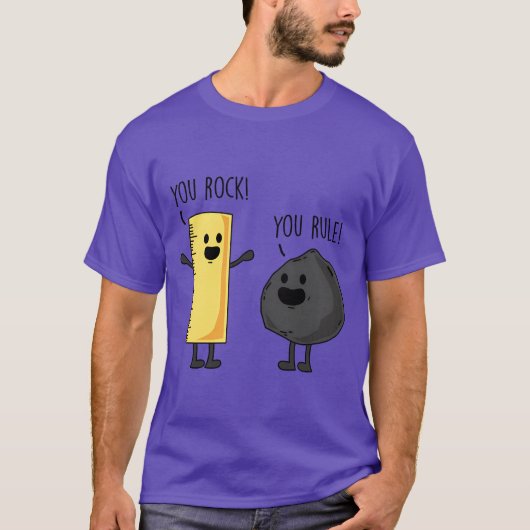 T-shirt You rock You rule Funny cartoon (Devant)